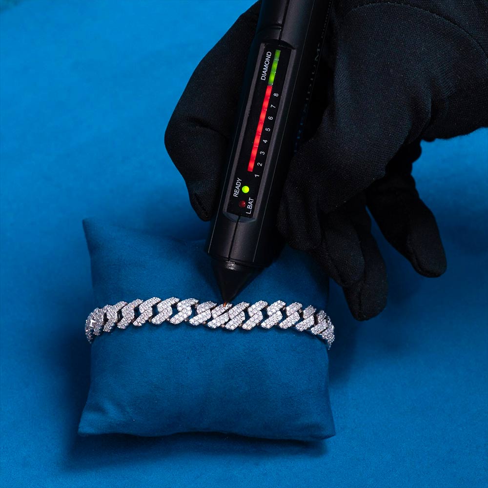 Moissanite Cuban Link Bracelet 14K Gold (ALL SIZES)