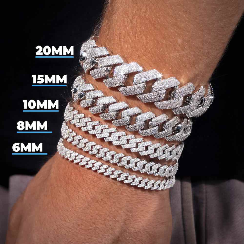 Moissanite Cuban Link Bracelet 14K Gold (ALL SIZES)