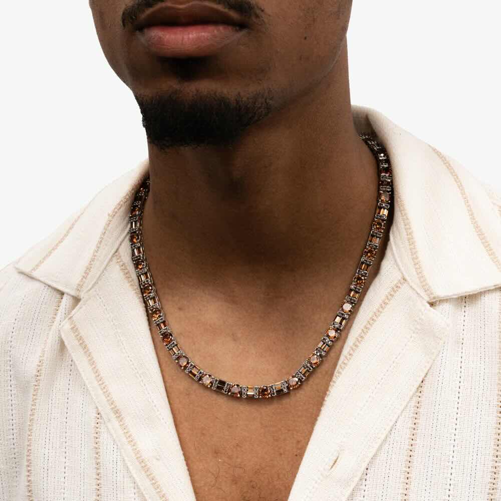 5mm brown moissanite tennis chain model