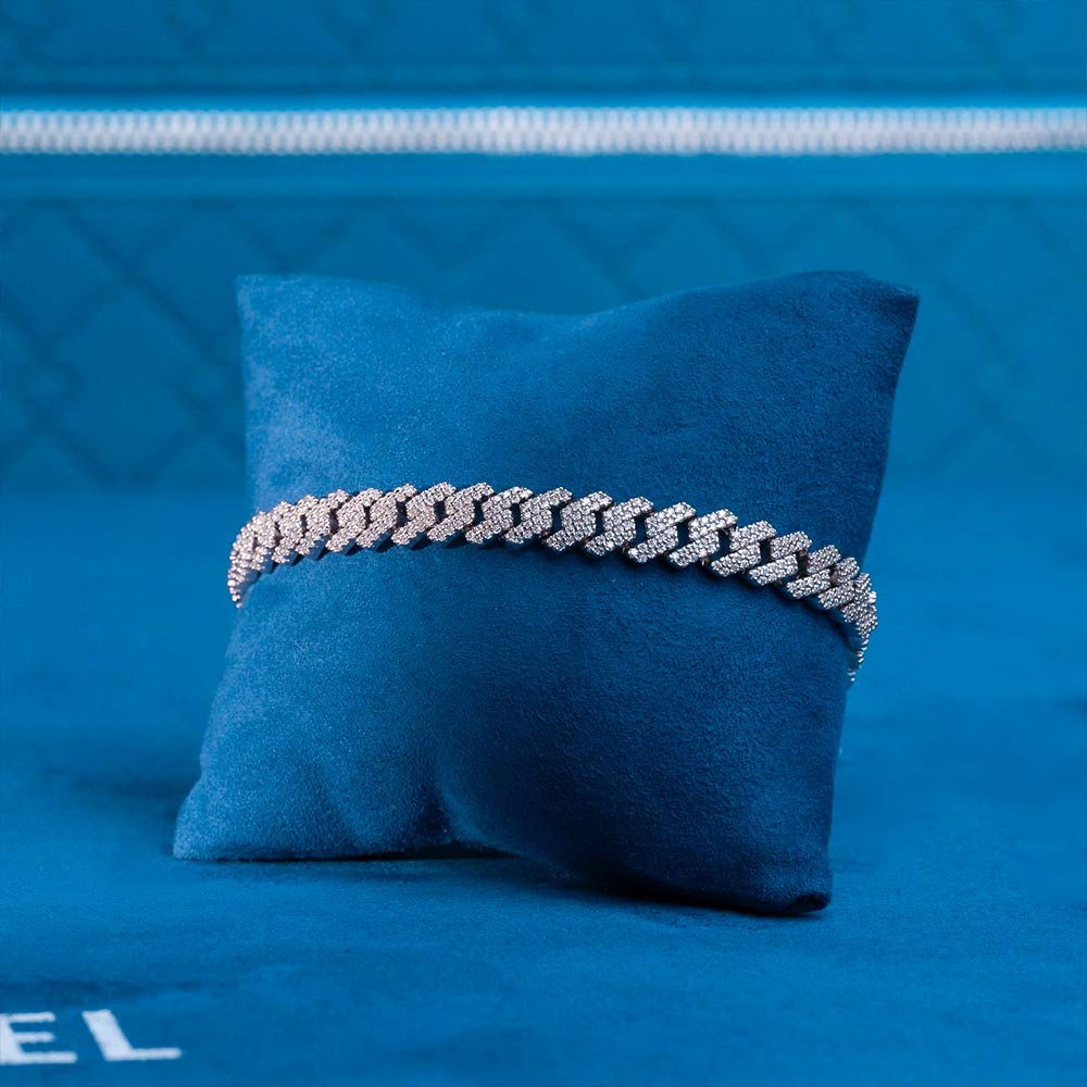 Moissanite Cuban Link Bracelet 14K Gold (ALL SIZES)