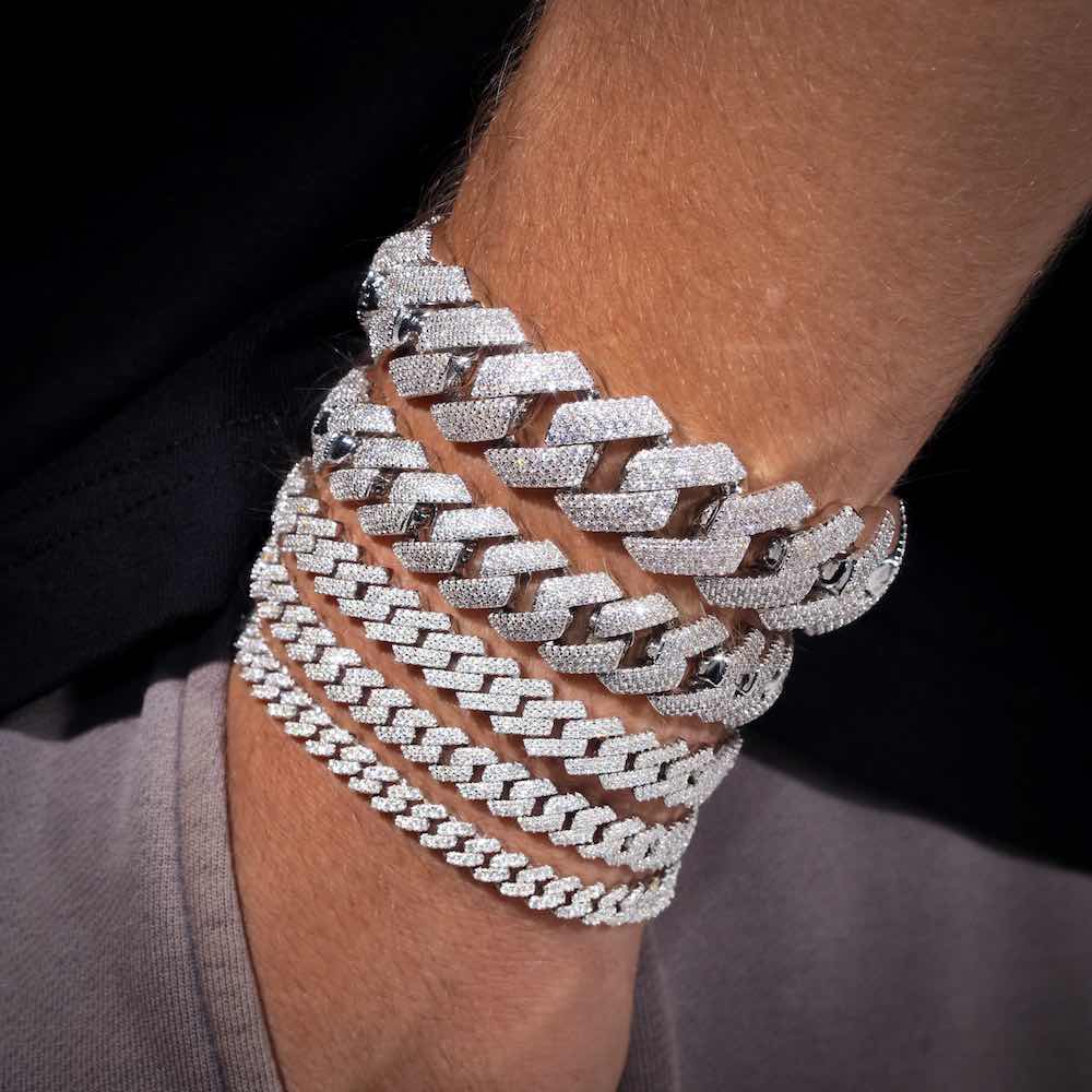 Moissanite Cuban Link Bracelet 14K Gold (ALL SIZES)