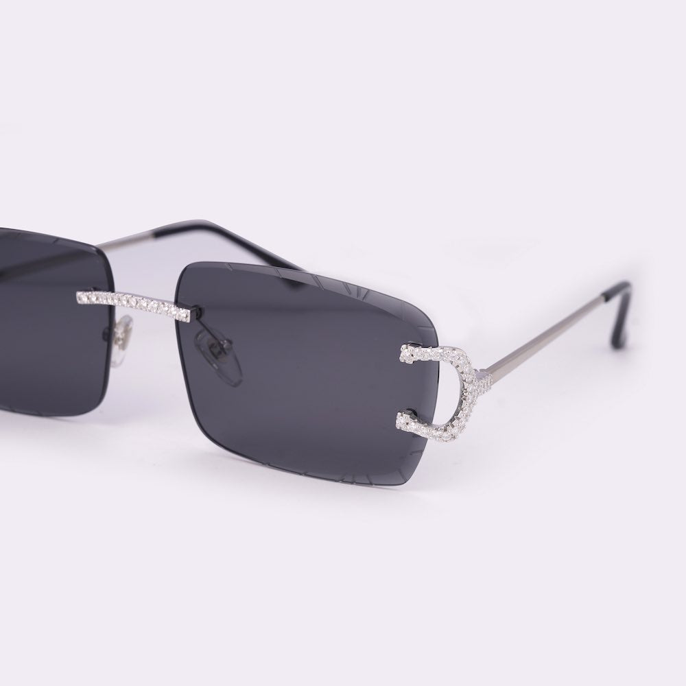 Moissanite Prong Sunglasses 14K Gold